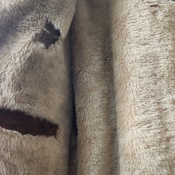 JCPenney Tan Shearling Lined Military Jacket Stranger Things Billy Malboro Man - Picture 10 of 15